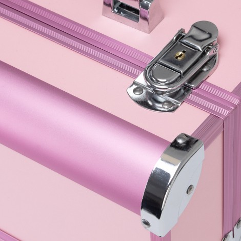 Valise cosmétique rose 40 — gros plan poignée