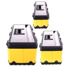 Caja de herramientas de 3x Kit de plástico metálico