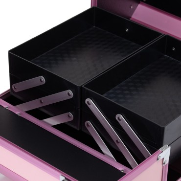 Cosmetic Case Pink 40 - Ammattimainen kauneudenhoidon järjestäjä — yläosa