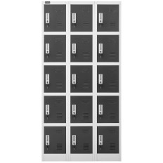 Schrapergarderobe met sociale kluisjes metaal voor kleedkamer 15 toetsenbord