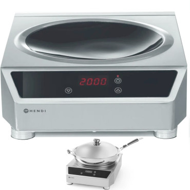 Fogão de indução. Linha Indutiva de Wok Profi 3500W - Hendi 239766