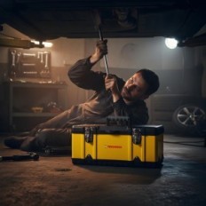 Toolbox 39 cm 7L Acciaio + ABS con serrature universali