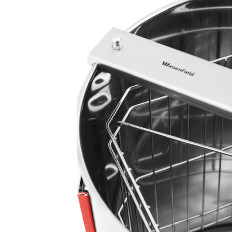 Extracteur de miel manuel à 3 cadres en acier inoxydable.