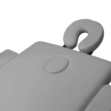 BALANCE aluminium hopfällbart massagebord 3-segment grå — närbild av yta
