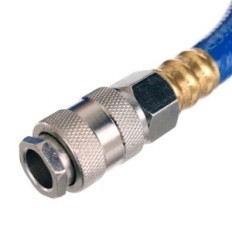 Pneumat Snake. PVC15 met een snelle. 15m 10x16mm blauw