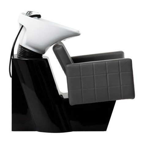 Hairdressing wash unit Gabbiano Ankara grey — side view