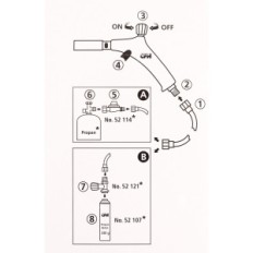 Lout Burner.Piezo + letku PZ2000 52065CFH