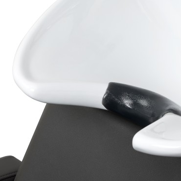 Hairdressing wash unit Gabbiano Ankara grey — close-up of the armrest
