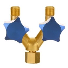 2W2032 distributore TEE Oxygen, CO2 1/4 "con valvole