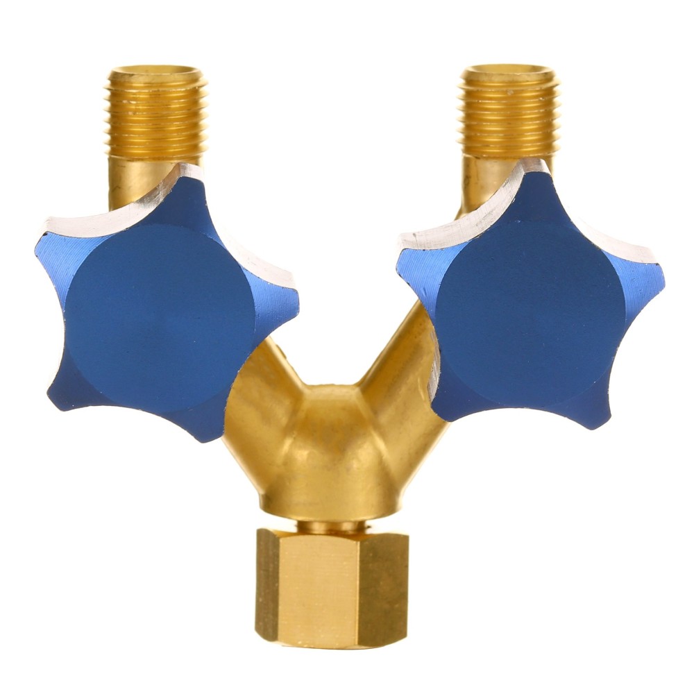 2W2032 Distribuidor TEE OXYGEN, CO2 1/4 "con válvulas