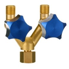 2W2032 distributore TEE Oxygen, CO2 1/4 "con valvole