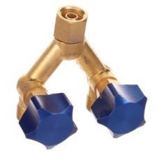 2W2032 διανομέας TEE οξυγόνου, CO2 1/4 "με βαλβίδες