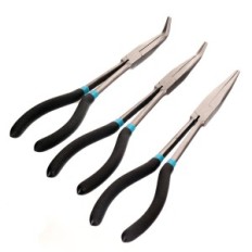 Set of long pliers. Simple bent pliers 3x case