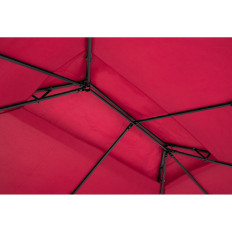 Pavillon de jardin, tonnelle pliable 3 x 4 x 2,6 m, vin rouge.