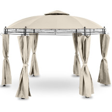 Garden pavilion Górana tent folded round with walls. 3.5 m cream