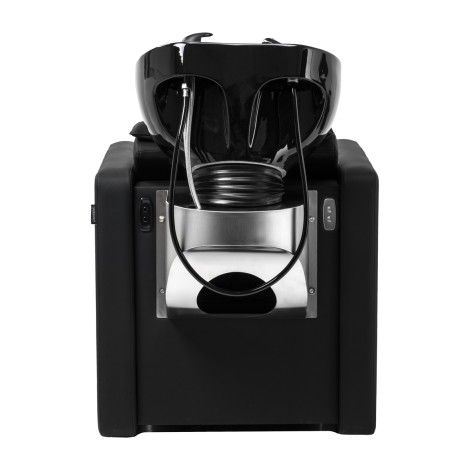 Gabbiano hairdressing wash unit Sylvia black — front view