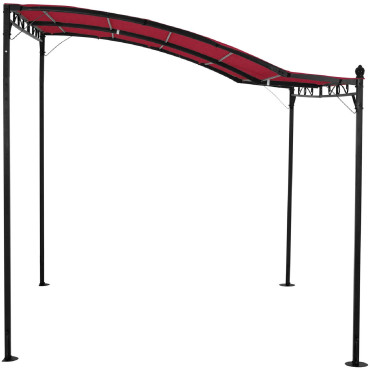 Dārza jumta segums Altana brīvs-stāv 2,6 x 3 x 2,5 m sarkans