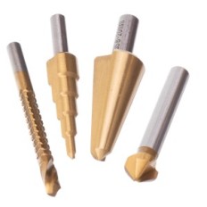 Conical drill DN-F1290 4pcs Gradual milling waterer (titanated) cylindrical handle (-)