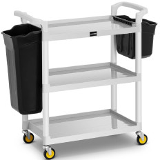 Service vogn for rengjøring 2 plastbeholdere opptil 150 kg