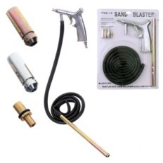 Sandblasting Gun 4x dyse med slange rør sandpapir sett