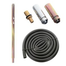 Sandblasting gun 4x nozzle with hose tube sandpaper set