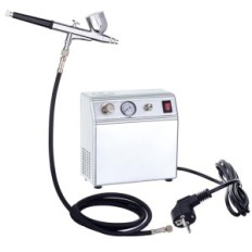 Μοντελοποίηση συμπιεστή με airbrush + κυκλικό μειωτήρα - συμπιεστής εμβόλου