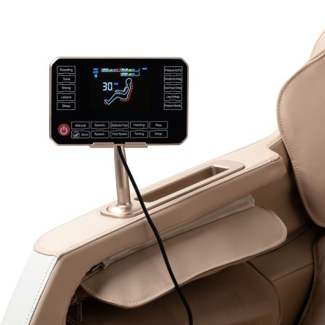 Masažni stol Sakura Prime 101 v bež in beli barvi — povečava kontrol