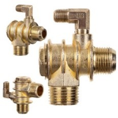 Válvula de reproche del compresor CVM10-02 1/2 "de la colección. X 3/4" -16uns con la rodilla de M10x1
