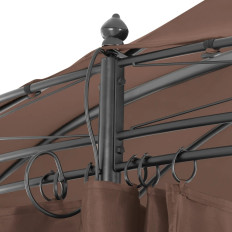 Garden Pavilion Górana tenda piegata con pareti. 3,5 m Brown