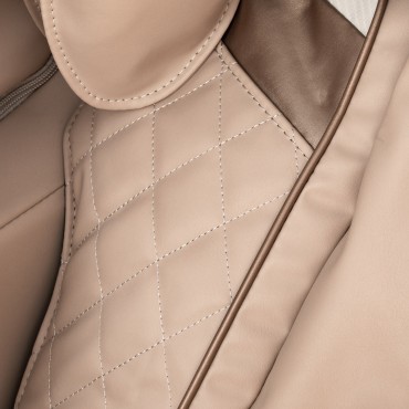 Masážne kreslo Sakura Prime 101 biele — detail operadla
