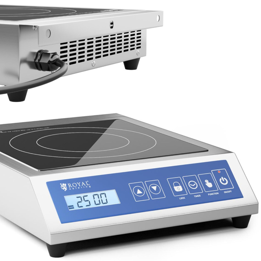 Gatavošanas plāksne. Portatīvais 1 apkures lauks. Wed. 28 cm LCD 3500 W