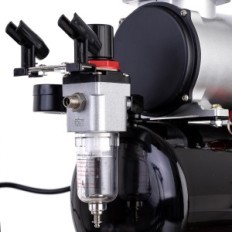 Compressor AS-186 Original Fengda Cilindro 3L + Aerógrafo wężyk Brush Pincel Escova
