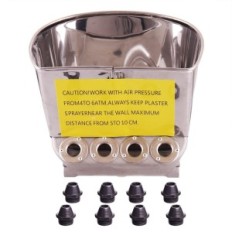 P-belagt PCUMATIC for tak 8 dyser profesjonell plastering