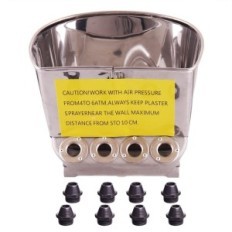 P-vergulde PCUMATIC voor plafond 8 spuitmonden Professionele pleisterwerk