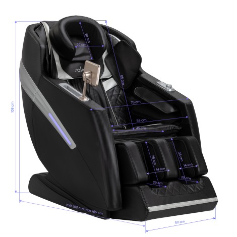 Sakura Prime 101 Massagesessel schwarz — Seitenansicht