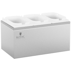 Dispenser trivietis dozatorius padažams su nerūdijančio plieno siurbliu 3 x 2 l