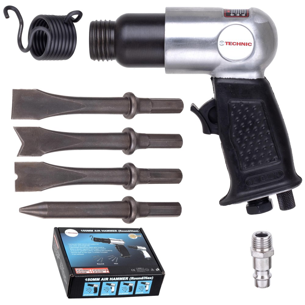 Pneumatic hammer impact set of grottoes chisel charts hexagonal