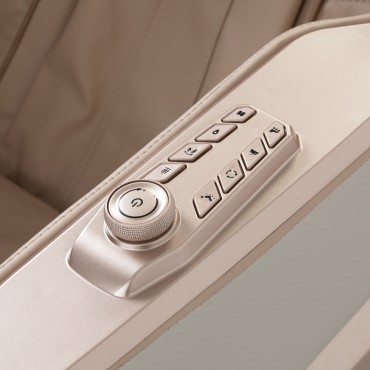 Sakura Prime 108 Massagesessel Weiß-Beige — Detailaufnahme Bedienelemente