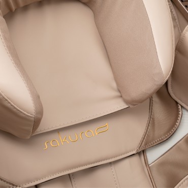 Sakura Prime 108 massagefåtölj vit — närbild av sits