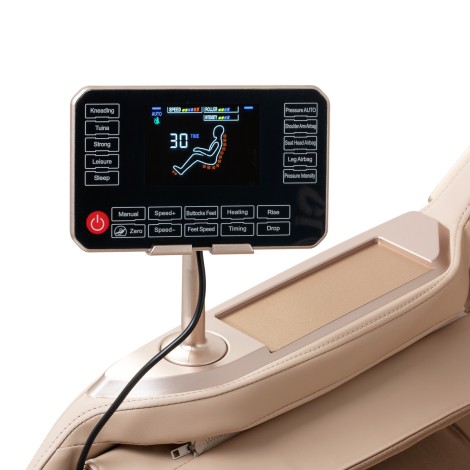 Sakura Prime 108 πολυθρόνα μασάζ λευκή — κοντινοί χειρισμοί