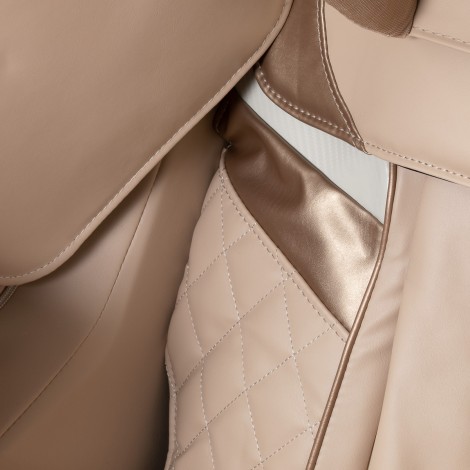 Cadeira de massagem Sakura Prime 108 branca — close-up do assento