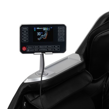 Poltrona massaggiante Sakura Prime 108 nera — primo piano dei comandi