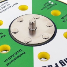 Skiva för kardborreskärm för pneumatisk kvarn 150mm 5/16 "(~ m8) 6 hål