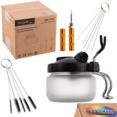 Aerograph cleaning tank brushes wire needle