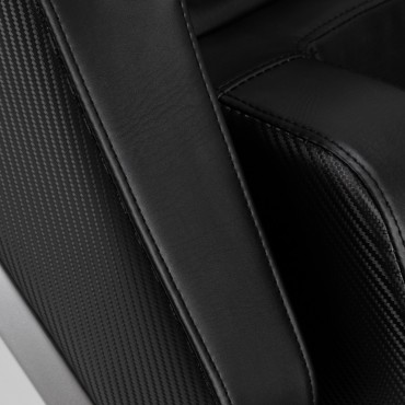 Sakura Prime 108 massagefåtölj svart — närbild av armstöd