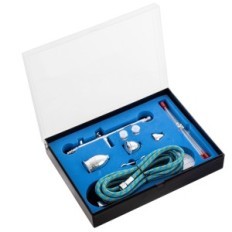 Aerographer Fengda 3x-nozzle 0.3 0.5 0.8 Slangcontainers