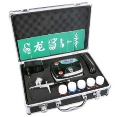 Model compressor for airbrush Aerographer mini paint set in a suitcase