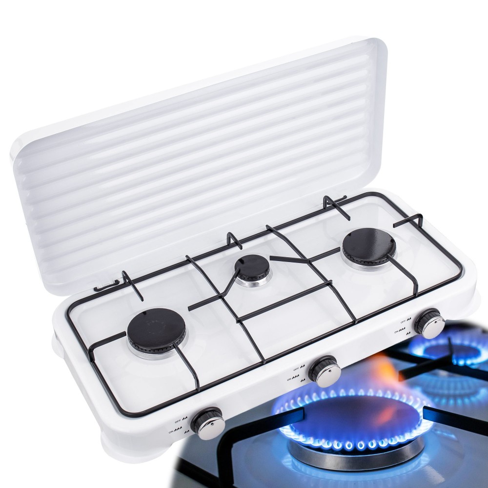 Gas cooker Portable tourist 3 burners 2x 2,2kW + 1x 1,1kW