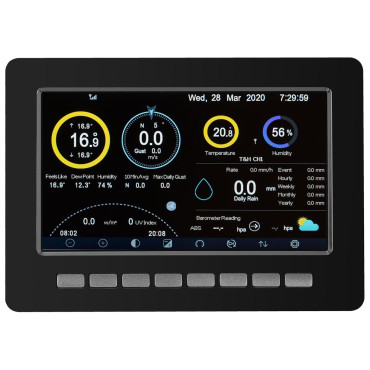 Trådlös väderstation Solar 7In1 LCD WiFi 100m