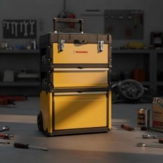 JF-A305ACD Caja de herramientas de 3 piezas pintada